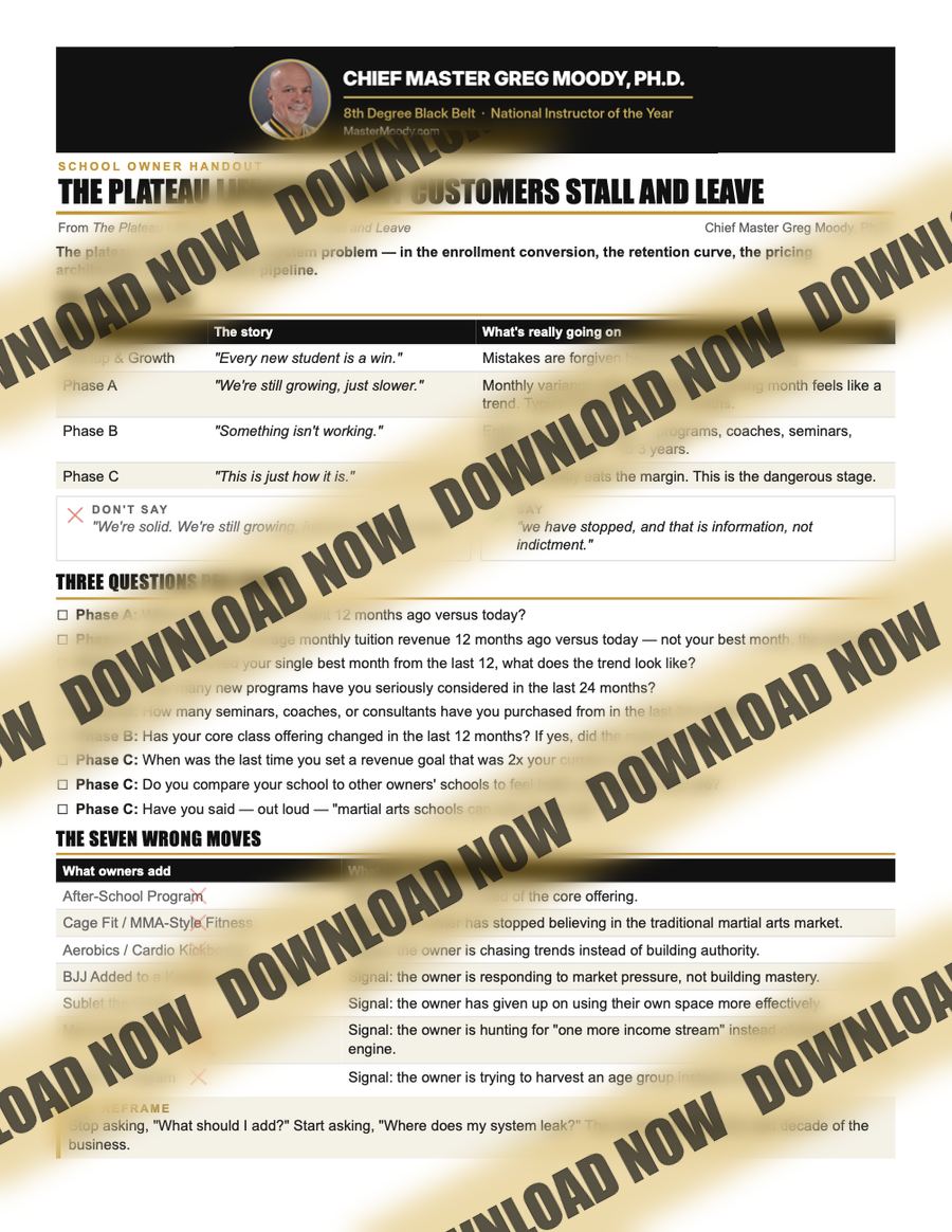 Preview of the one-page staff handout